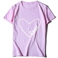 thumbnail image 4 of Camiseta de manga corta con cuello redondo y estampado de San Valentín para mujer Pompotops hfajkhk125067, 4 of 4