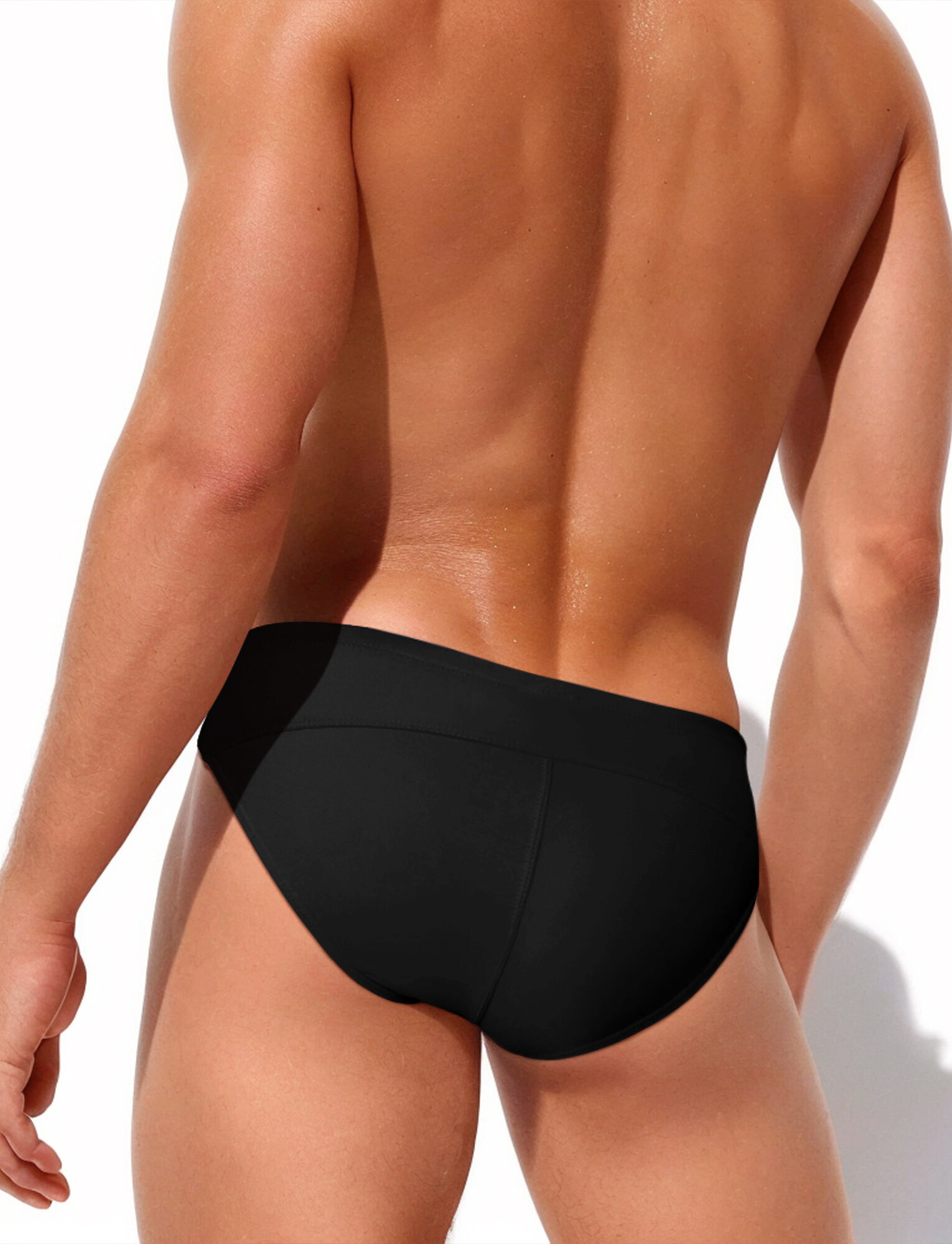 Quick Dry Surf Briefs for Men Elastic Solid Triangle Swimwear Male Summer Beach Bikini Swimsuit Low Rise Side Lace Up Bathing Suit