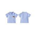 thumbnail image 2 of BemeyourBBs Toddler Baby Boy Back to School Shirt First Day of School Outfit Toddler Boy First Day of Kindergarten Outfit Short Sleeve Lapel Collar Letter Pencil Embroidery Summer Fall Shirts Tops, 2 of 9