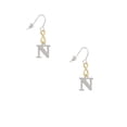thumbnail image 2 of Delight Jewelry Silvertone Large Initial - N - Gold Tone Infinity French Earrings, 2 of 4