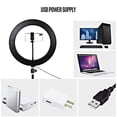 thumbnail image 3 of 16cm LED Light with 360 Rotation, 10 Brightness Levels for Photography, Makeup, Video, USB Powered, Tripod Stand, Remote Shutter, Desktop Stand, 3 of 6