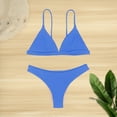 thumbnail image 5 of Dgankt Women's Bikini Sets Spaghetti Strap Triangle Bathing Suit Solid Color Two Piece Bathing Suit,Sizes S-XL, 5 of 7