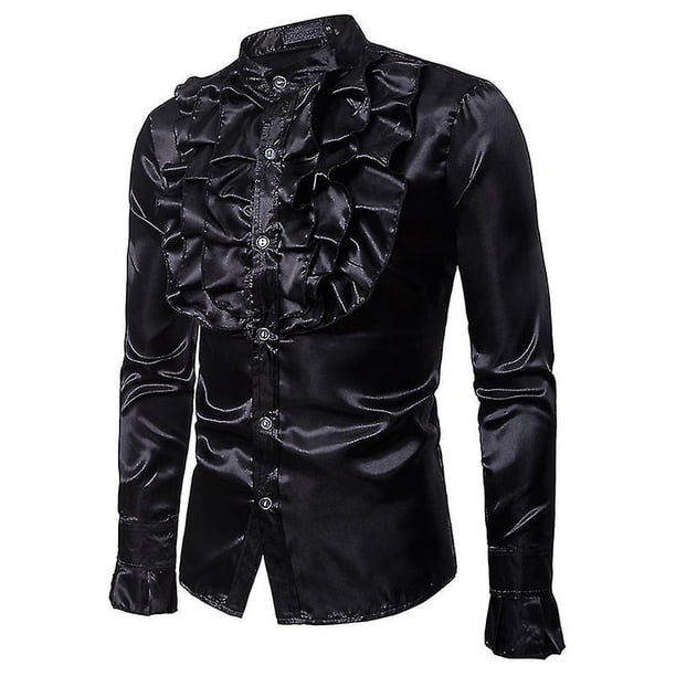 Trajes de hombre Diseño de moda Cuello alto Camisas de manga larga Ropa de trabajo
