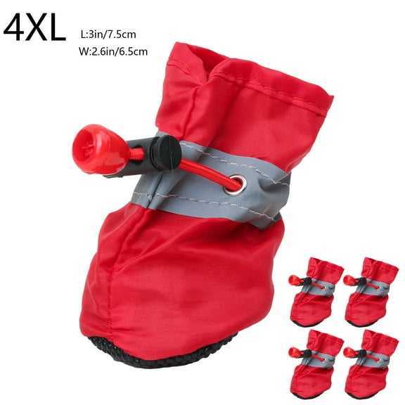 chaungfeng 4PC Dog Shoes Pet Boots, Non Slip and Water Proof Breathable Dog Shoes for Small Doggy Drawstring, Durable Pet Paw Protector for Hot Pavement (7 Size)