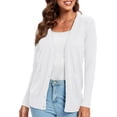 thumbnail image 3 of Urban CoCo Women's Button Down Lightweight Knit Cardigan Sweater with Pockets, 3 of 7