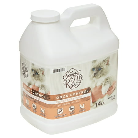 Special Kitty Scoopable Tight Clumping Cat Litter, Fragrance Free, 14 lb.