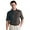 Black, variant on Monterey Club Men's Pro Mesh Texture Solid Golf Polo Shirt #1089