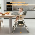 thumbnail image 6 of ManyFun-4-in-1 Baby High Chair Portable Toddler Baby Dining Chairs-Dining Booster Seat for Eating-Dinner Plate and Toy Rack,Grey, 6 of 8