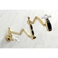 thumbnail image 4 of Kingston Brass KS2102PX Heritage Two-Handle 1-Hole Wall Mount Pot Filler Faucet in Polished Brass, 4 of 8