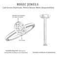 thumbnail image 5 of Lab Created Diamond Solitaire Ring - 1 Carat - Oval Engagement Ring - EF-VS Grade, 925 Sterling Silver, US 4.00, 5 of 8