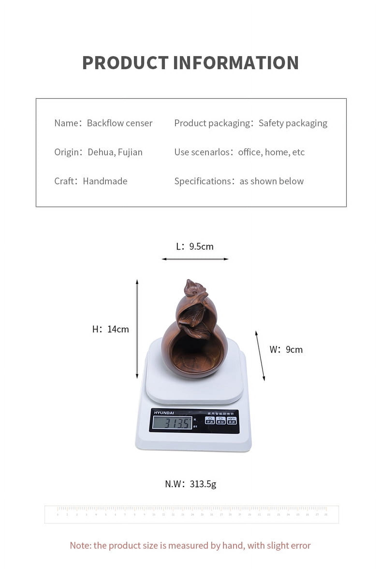 Incense Holder Incense Sticks Backflow Incense Burner Creative Home Decoration Ceramic Crafts Gourd Shape Incense Burner Waterfall Incense Burner Stand(B)