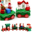 thumbnail image 4 of Deago Wooden Train Toys Christmas Decoration Train Festival Xmas Birthday Santa's Gift For Children (3 PCS/1 Set), 4 of 8