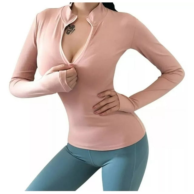 Playera Blusa Deportiva Gym Casual Manga Larga Mujer Elastic