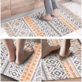 thumbnail image 4 of Alfombra de algodón, alfombra decorativa lavable tejida con pompón, alfombrilla de suelo con flecos étnicos para cocina, sala de estar, dormitorio, lavadero 60x90cm D Feliz Sencillez, 4 of 5