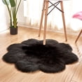 thumbnail image 2 of Shaggy Area Rugs Alfombra de piso Súper suave de flores se la la adaptaciónción a de juegos para (3 piezas, 17 colores) Negro Soledad Alfombras de área, 2 of 5