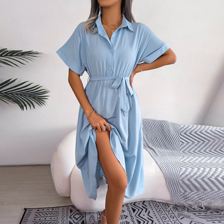 light blue shirt dress women Oversized Shirt Dress NAVY FADE / S/42 main image 1