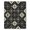 Black, Pattern 14, variant on ODIKA 4' x 6' Machine Washable Non-Slip Area Rug, gothic geometric High Traffic Rug, Black, 980545