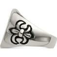 thumbnail image 3 of Stainless Steel Antiqued And Polished Fleur De Lis Cross Ring (Size 12) Made In China sr636-12, 3 of 5