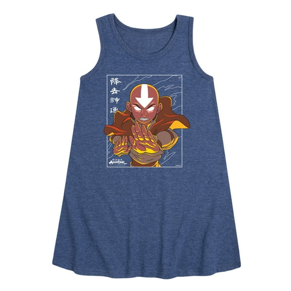 Avatar: The Last Airbender - Avatar State Aang - Youth Girls A-line Dress
