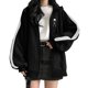 thumbnail image 1 of Gibobby Sudaderas para mujer con cierre, Sudaderas con capucha con cierre para mujer, sudaderas de forro polar, ropa de otoño Y2k, trajes de moda 2023(Negro,G), 1 of 4