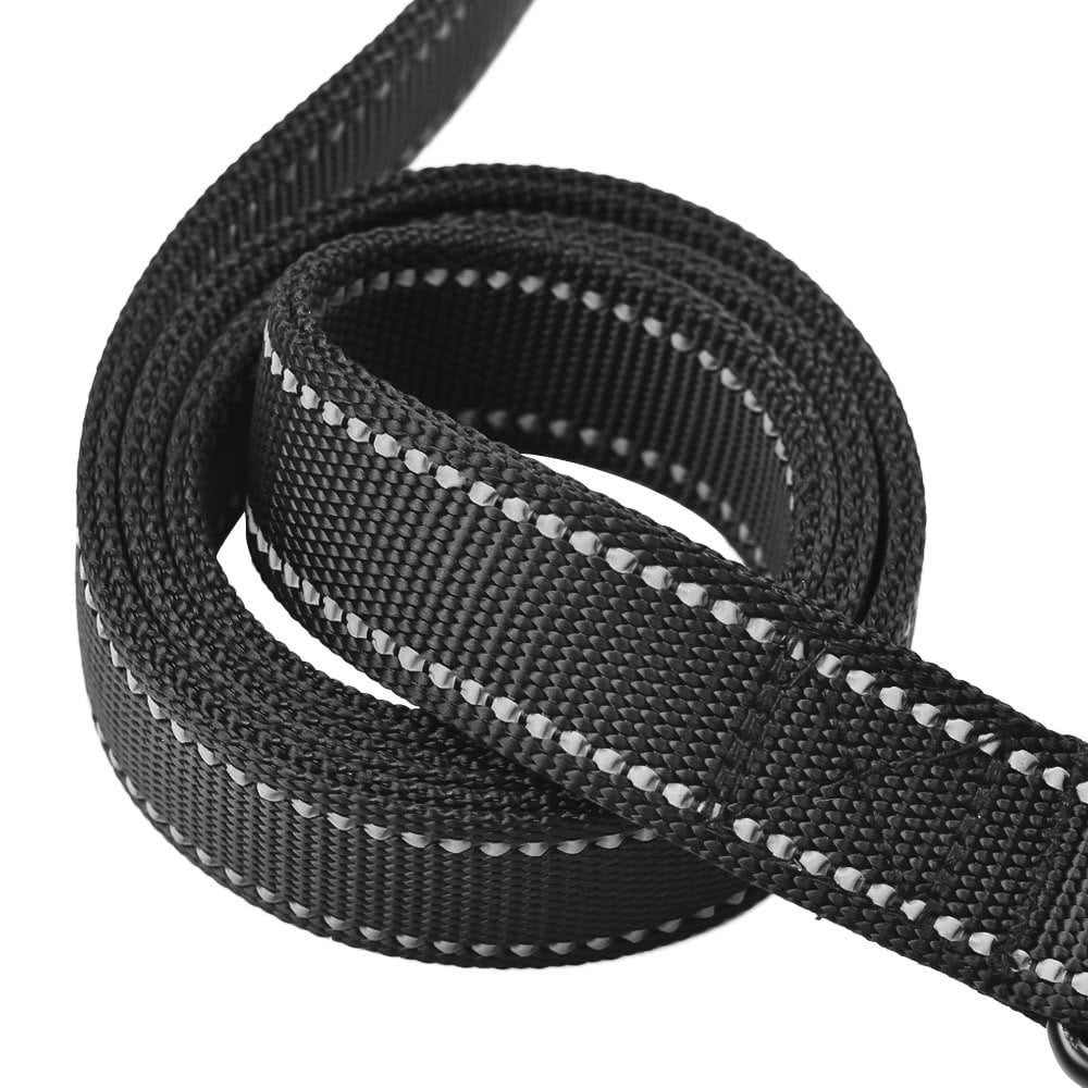 mirlewaiy Dog Leash 6ft Long,Traffic Padded Two Handle,Heavy Duty,Reflective Double Handles Lead for Control Safety Training,Leashes for Large Dogs or Medium Dogs,Dual Handles Leads(Green)