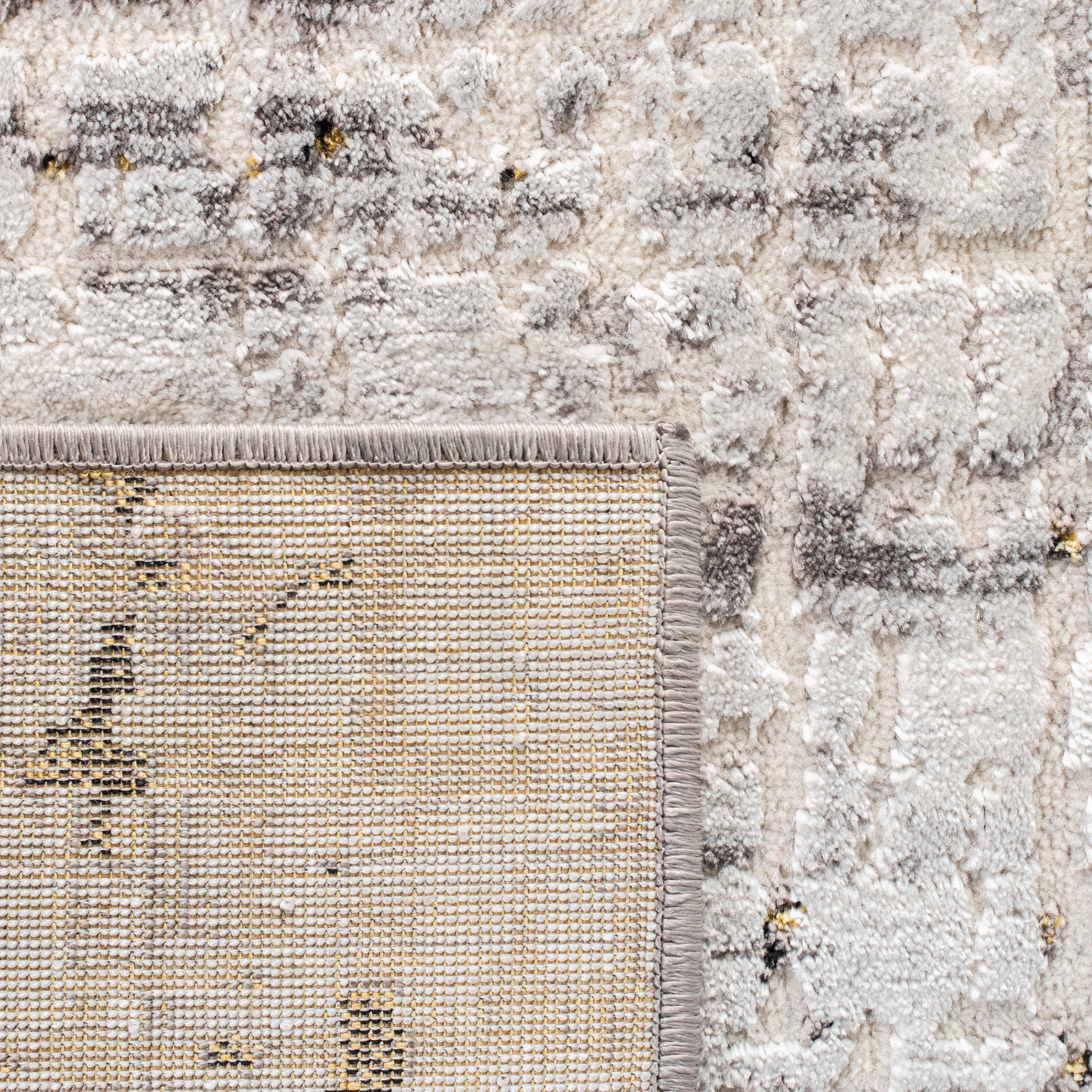 SAFAVIEH Amelia Gorden Abstract Area Rug, Gray/Gold, 5'5" x 7'7"
