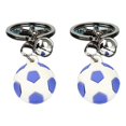 thumbnail image 1 of Guardurnaity 2 uds llavero Mini llavero de dibujos animados moderno hecho a mano chica exquisito bolso duradero Auto colgante decoración regalos de Accesorios de disfraces fútbol azul, 1 of 6