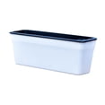 thumbnail image 2 of S SERENABLE Rectangle Self Watering Planter Garden Window Sill Planter for Balcony Porch Black inner basin, 2 of 7