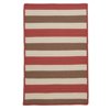Stripe It Terracotta Indoor/Outdoor Rug, Square 4' x 4'