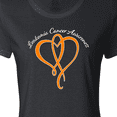 thumbnail image 4 of Inktastic Leukemia Awareness with Orange Ribbon Heart Women's T-Shirt, 4 of 5