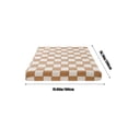 thumbnail image 3 of Fitted Sheet, Winter Warm Breathable Mattress Cover, Quilted Non-Slip Protective Pocket Fitted Sheet Machine Washable Classic Checkerboard Design, Khaki, 3 of 6