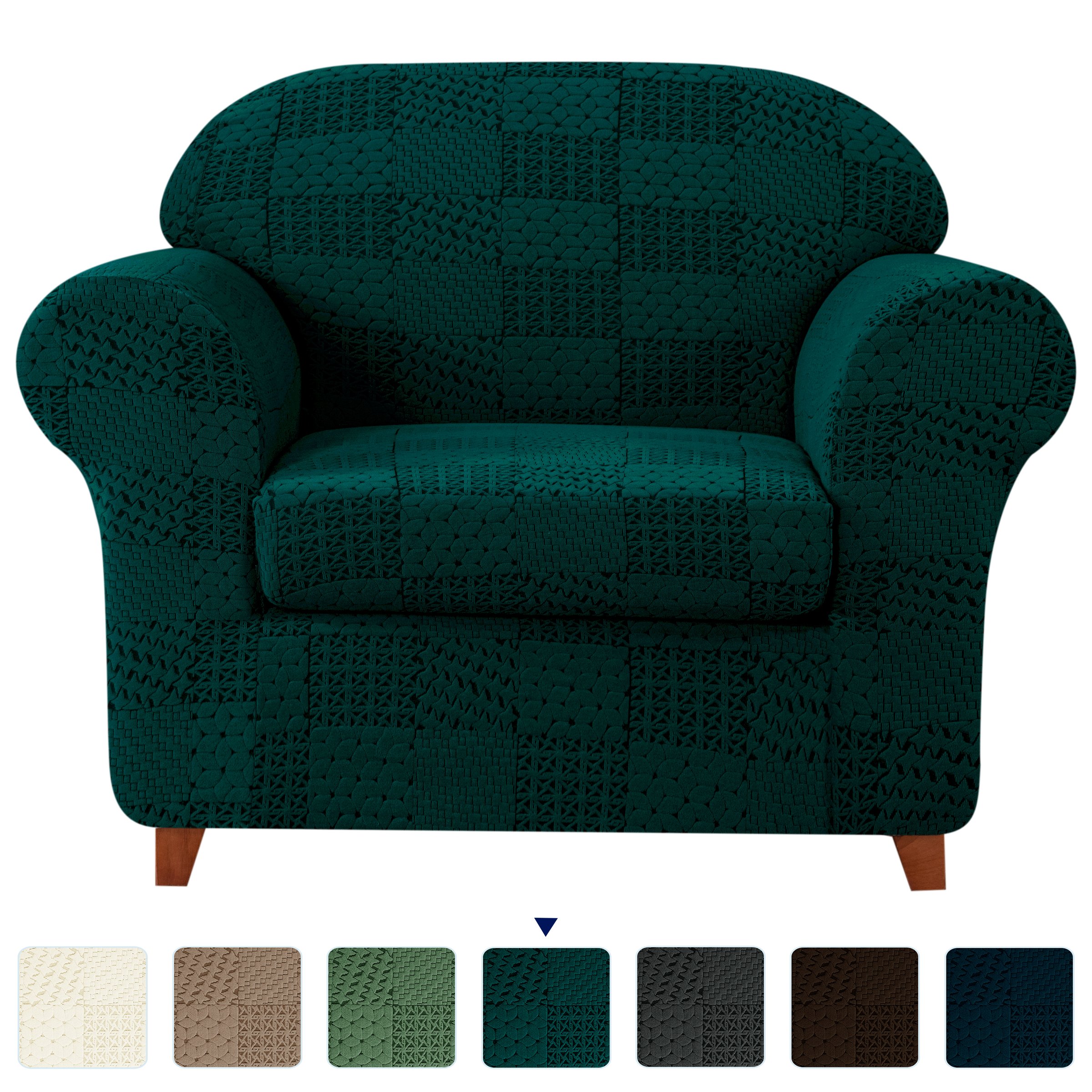 Subrtex Stretch 2Piece Sofa Slipcover Patchwork Pattern Couch Cover