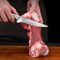 thumbnail image 2 of Professional Butcher Knife Set of 3, Plys All Steel Meat Carving Breaking Boning Knife , Sharp for Meat Cutting Home Kitchen Cooking BBQ, 2 of 6