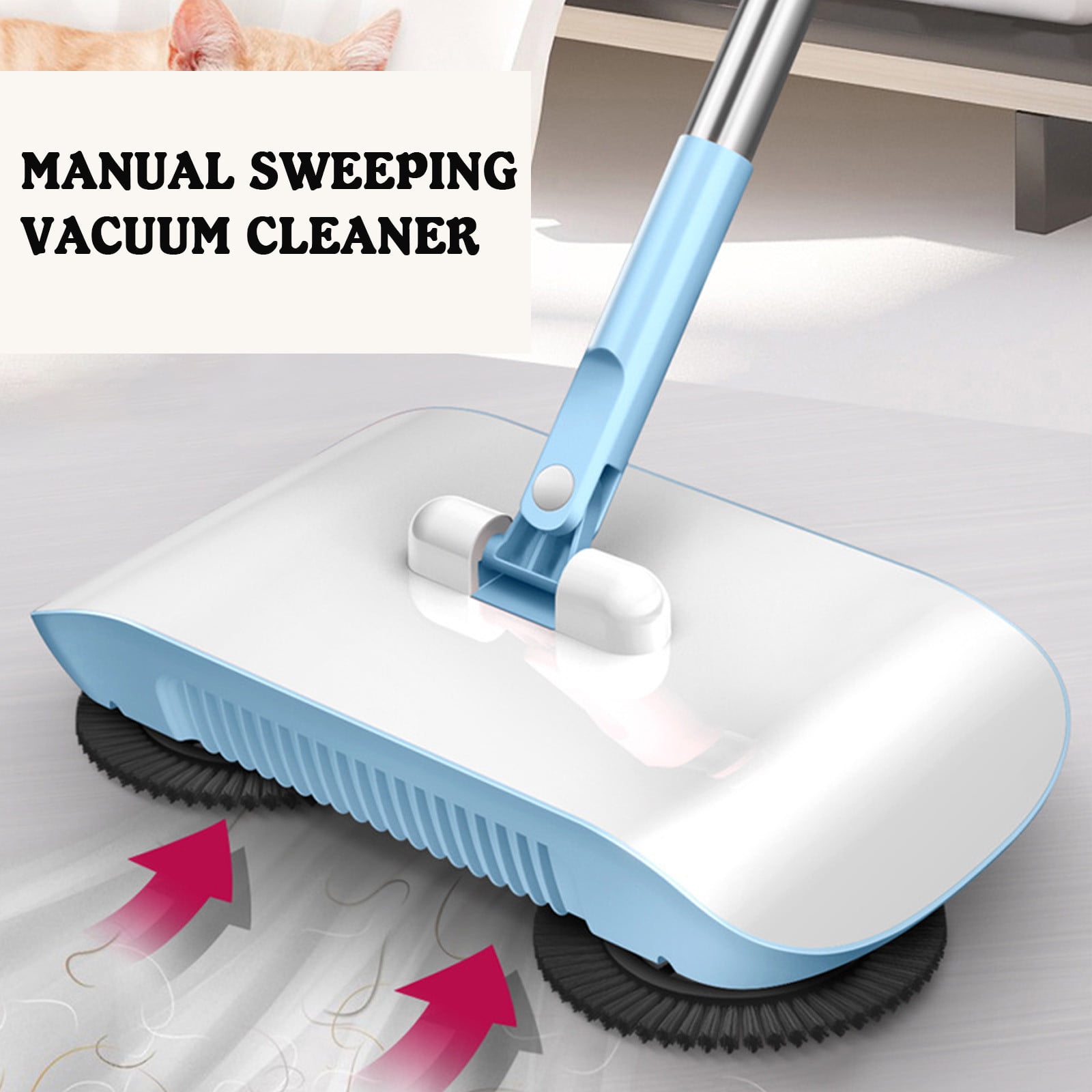 Wet Dry Vacuum Cleaner Broom Robot Vacuum Cleaner Floor Home Kitchen Sweeper Mopping Sweeping Machine Magic Handle Household Electric Floor Mops Floor Cleaning
