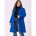 thumbnail image 2 of DARING DIVA Women's Plus Size Long Sleeve Utility Overcoat 1X Royal Blue, 2 of 6