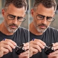 thumbnail image 2 of 2 Pack Rimless Reading Glasses for Men Women Rectangle Lightweight Frame Readers Office Use, 2 of 7