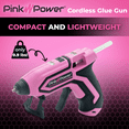 thumbnail image 2 of Pink Power Cordless Mini Hot Glue Gun with Stand - USB Rechargeable Wireless Hot Melt Glue Gun Kit with 20 Glue Sticks - Battery Operated Cordless Glue Gun for Crafts - Portable Pink Hot Glue Gun, 2 of 7