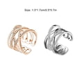 thumbnail image 3 of Xingzhi Ring Open Adjustable Crystal Rings Minimalist Classic Jewelry Finding Skin-Friendly Comfortable Wedding Leisure Rose Red, 3 of 6