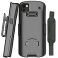 thumbnail image 1 of Case + Hand Strap + Belt Clip Combo for Zebra TC53 TC58 Mobile Computer Scanner, Nakedcellphone Slim Hard Shell Cover with Kickstand and [Rotating/Ratchet] Belt Hip Holster Holder Combo - Black, 1 of 10