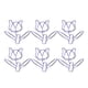 thumbnail image 4 of Clips De Papel De Flores - 100 Clips De Papel Con Forma De Flor Bonita, Clips De Papel Pequeños De Metal Galvanizado A Prueba De Herrumbre Para Oficina, Escuela, Hogar, Cuaderno, álbumes, 4 of 14
