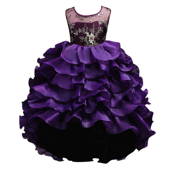 HUITKMM Girls Dresses Kids Stage Performance Puffy Dress Shiny Pleated Skirt Short Skirt for Dance Recital