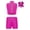 Hot Pink, variant on Haitryli Kids Girls Ballet Dance Outfits Cheerleading Costume Rhinestones Athletic Crop Top with Shorts and Headwear Blue 12