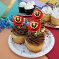 thumbnail image 4 of Gym Beast Lifting Weights Weightlifting Strength Training Cupcake Picks Toppers Decoration Set of 6, 4 of 6