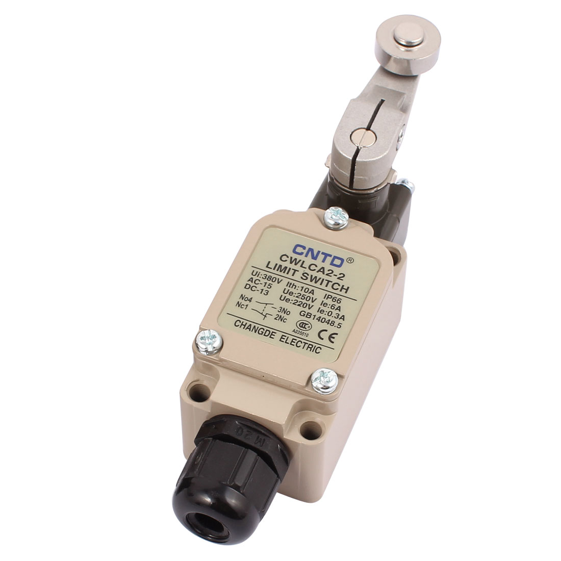CWLCA22 380V 10A 1NC 1NO Momentary Rotary Roller Lever Actuator Limit