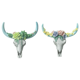 thumbnail image 1 of Escultura Cabeza Cráneo Vaca Longhorn Resina para Sala Estar Hotel (suculentas), 1 of 6