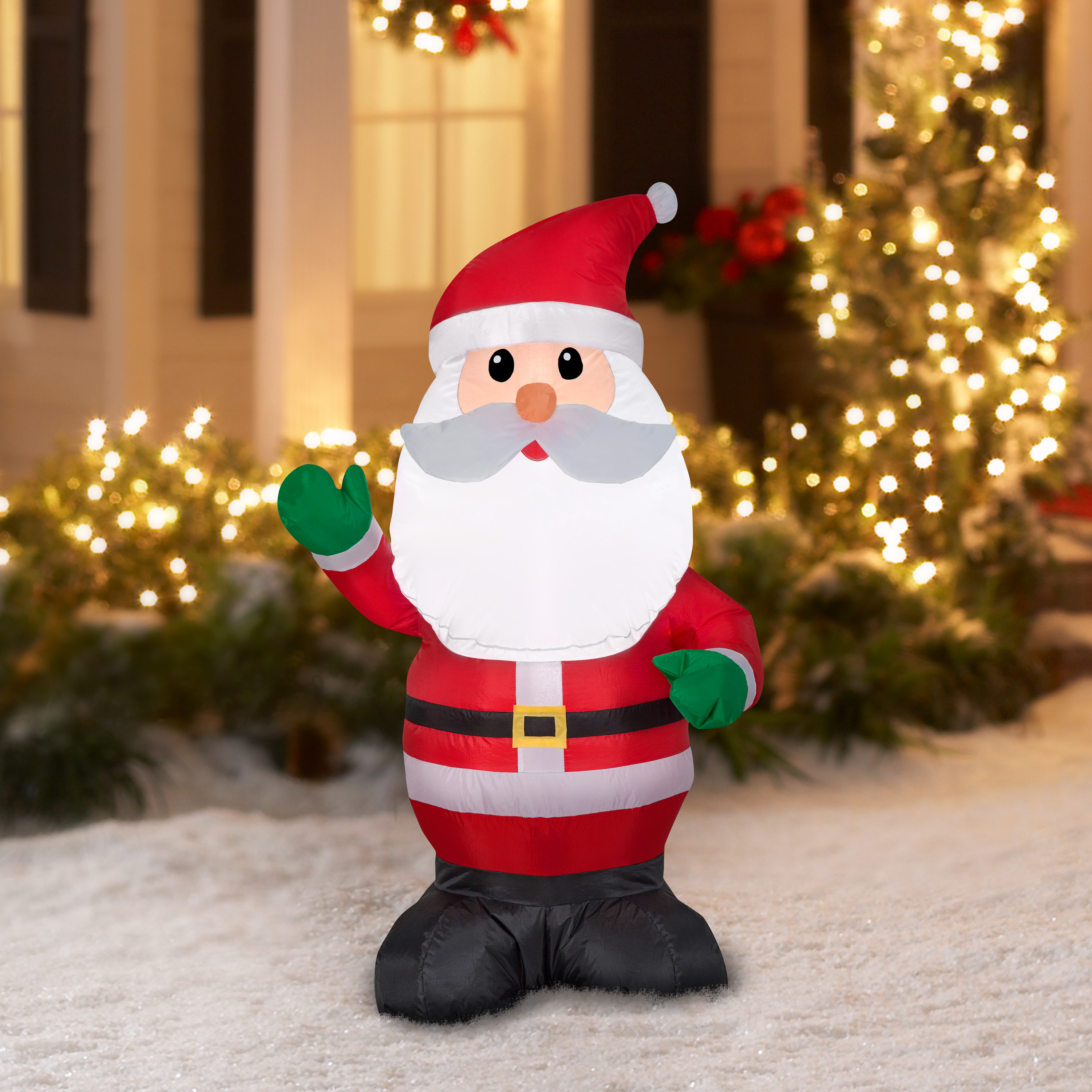 Holiday Time 4 ft. Inflatable Waving Santa - image 2 of 5