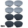 thumbnail image 2 of Sleek Design 60mm ABS Black Silver Wheel Hub Center Cap Cover for Vehicles, 2 of 9