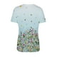 thumbnail image 5 of Moda Mujer Causal Rounk Cuello Impresión Blusa Manga Corta Camiseta Verano Tops Fridja bn5528, 5 of 5