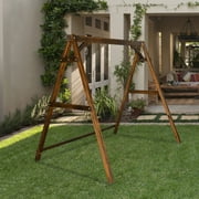 Zimtown Porch Swing Frame Swing Stand A-Frame 600lbs Wooden Carbonized 4FT
