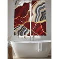 thumbnail image 5 of Red Marble Sheer Curtains 72 Inch Length 2 Panels Set, Grey Gold Texture Vintage Farmhouse Art Voile Window Treatment Rod Pocket Curtains Sheers Drapes for Bedroom/Living Room/Kitchen 52"x72"x2, 5 of 7